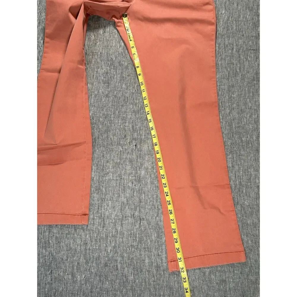 Tommy Bahama Boracay Pants Mens 35x32 Coral Orange Stretch Beachy Resort Wear